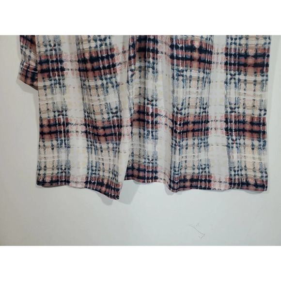 Ellos 1/2 Button Down Size 26 Long Sleeve Plaid Knee Length Dress Office - Picture 6 of 13